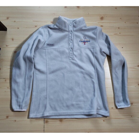 Texas Rangers 2023 World Series Champions Women's Columbia Fleece Top size L - Picture 1 of 7
